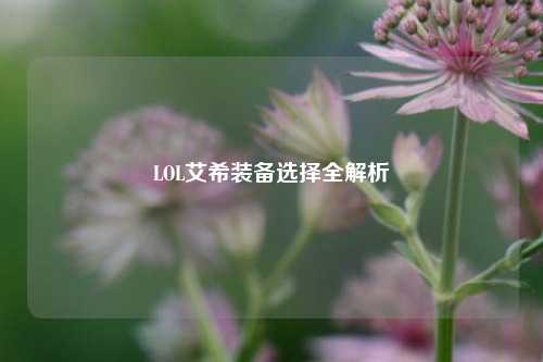 LOL艾希装备选择全解析