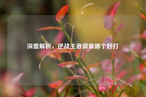 深度解析，逆战王者徽章哪个好打